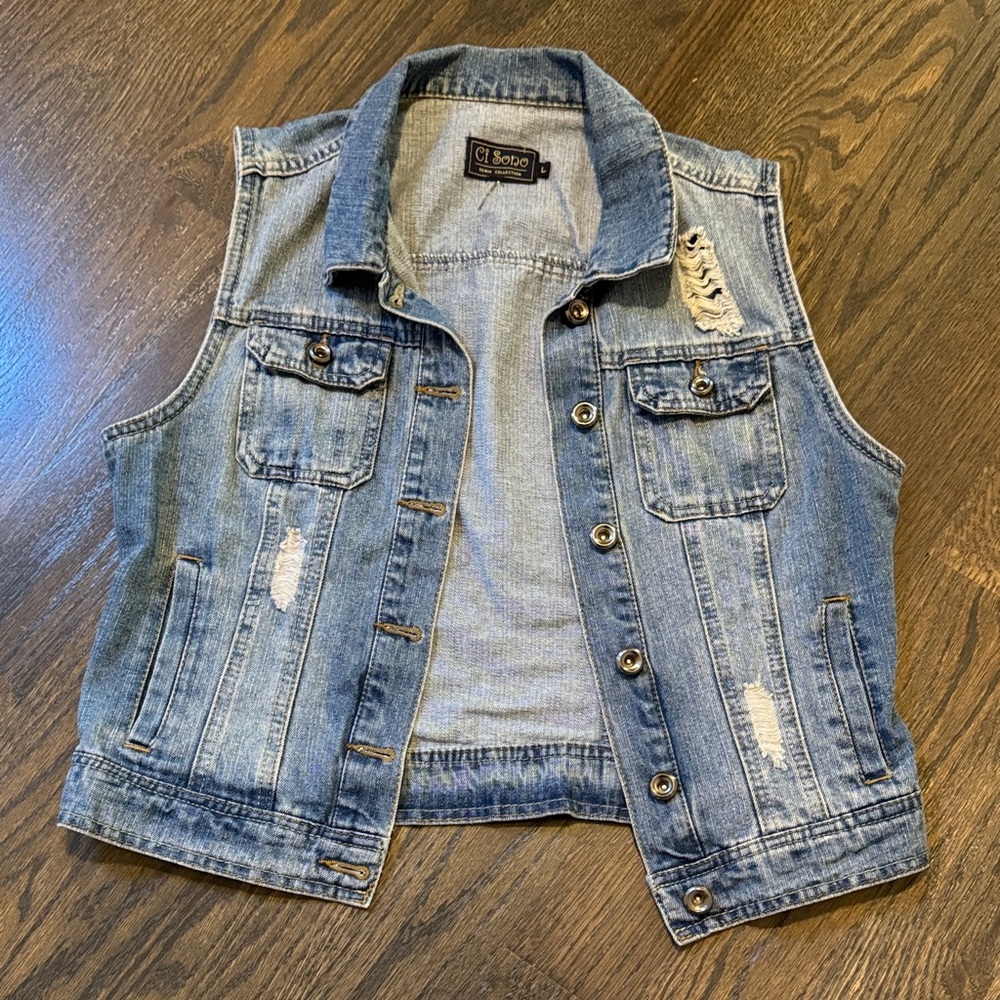 Ci Sono Blue Denim Collection Vest